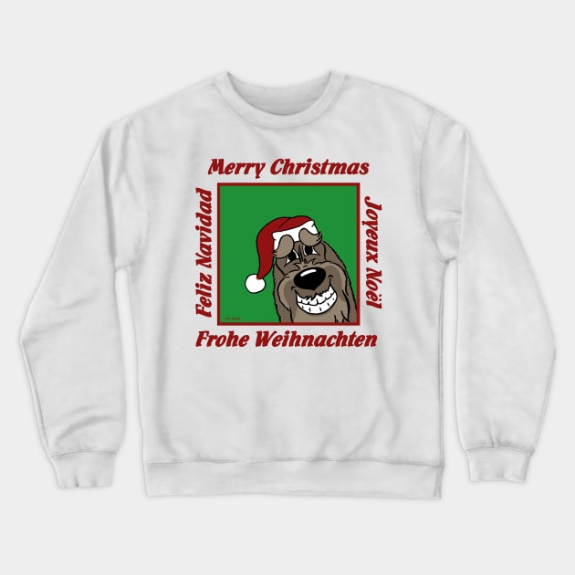 Spinone dark Christmas Crewneck Sweatshirt by LivHana